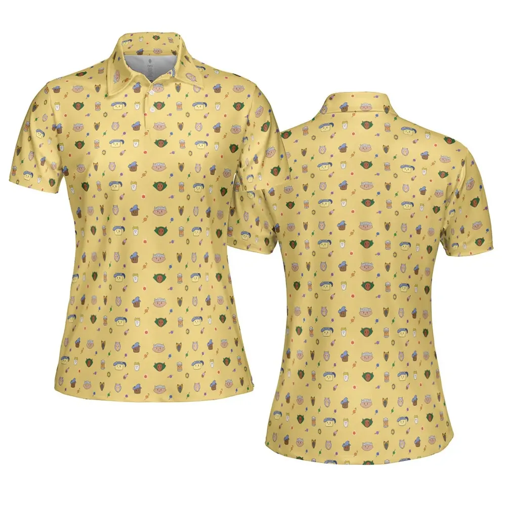 Cat DND Classes Pattern AOP Men/Women Polo Shirt - 5