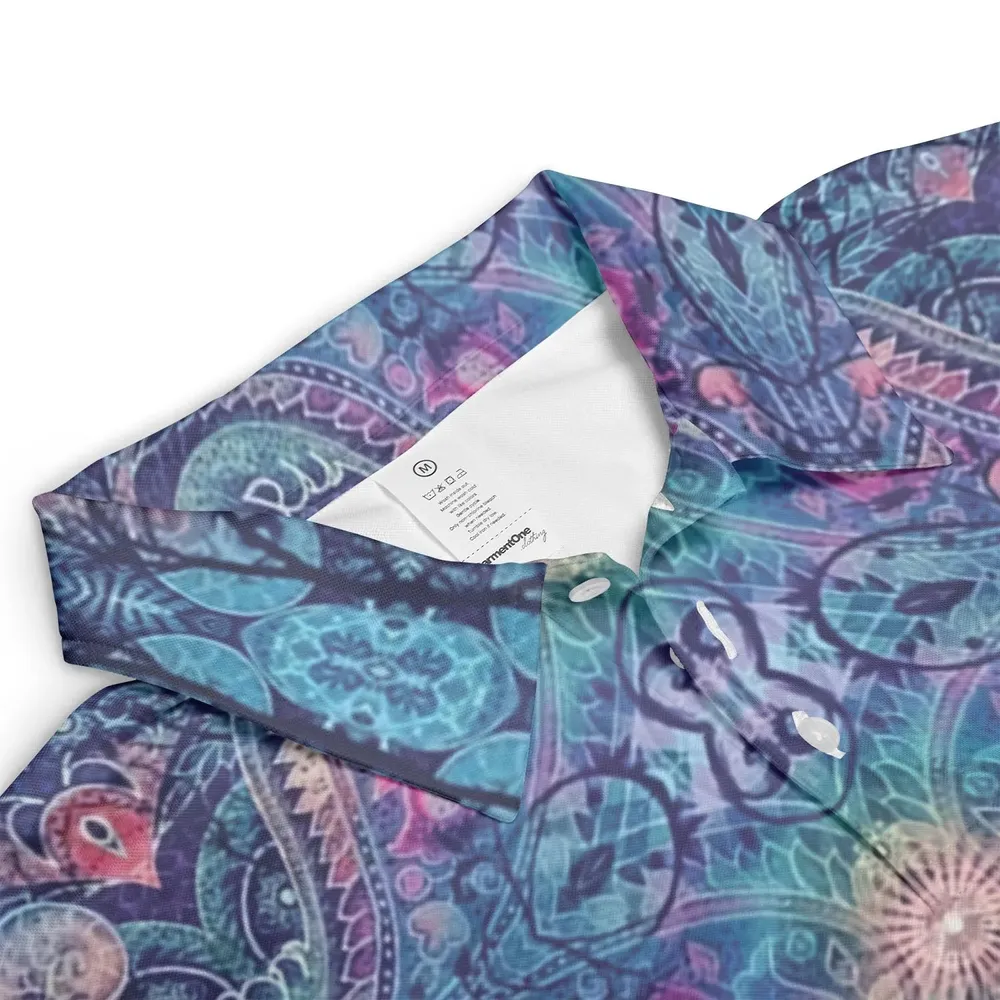 Cheshire Cat Alice In Wonderland AOP Men/Women Polo Shirt - 3
