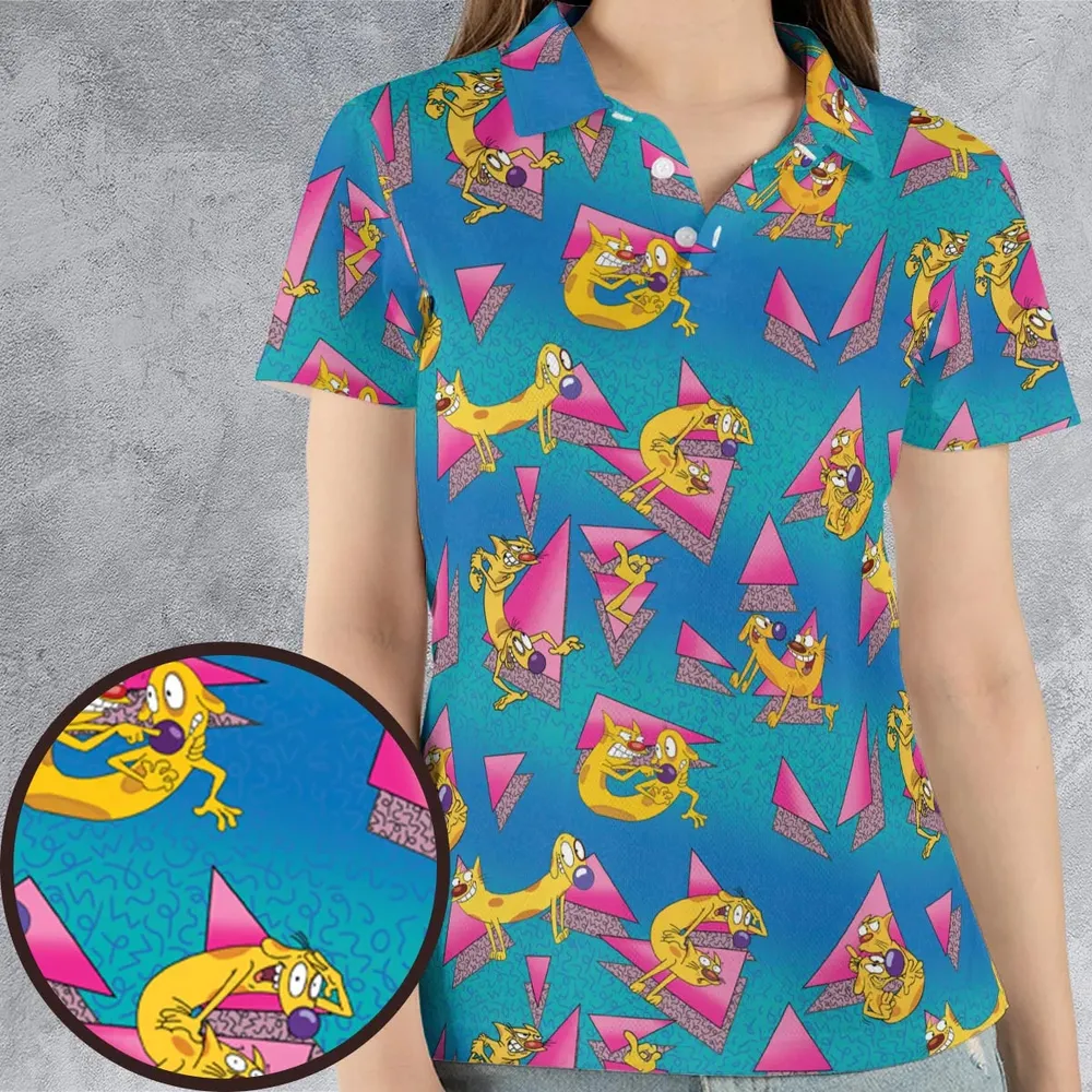 CatDog Nickelodeon Pattern AOP Men/Women Polo Shirt - 4