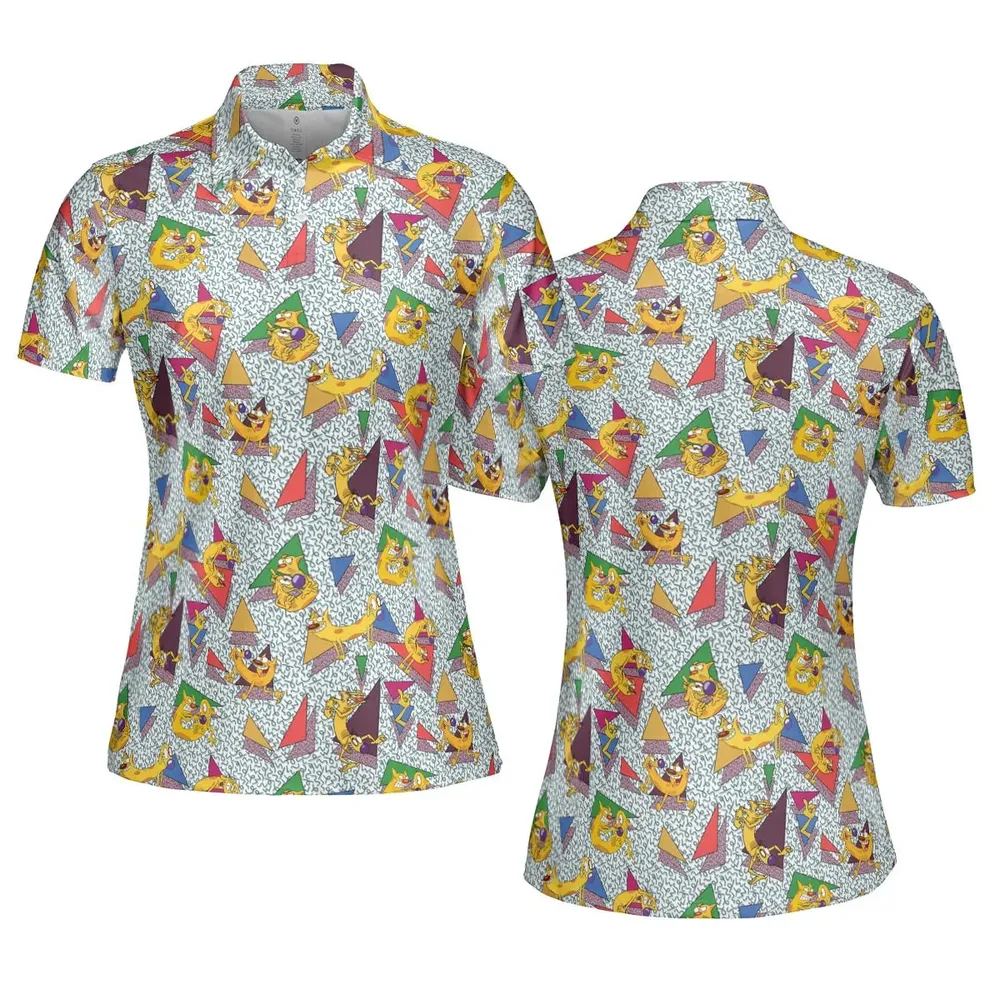 Catdog 90s Cartoon Pattern AOP Men/Women Polo Shirt - 5