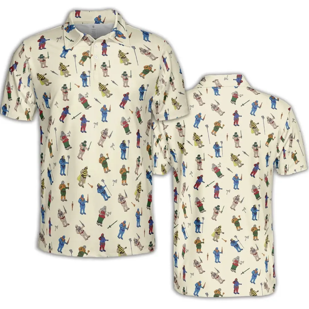 Carl In Masters Of The Universe Pattern AOP Men/Women Polo Shirt - 2