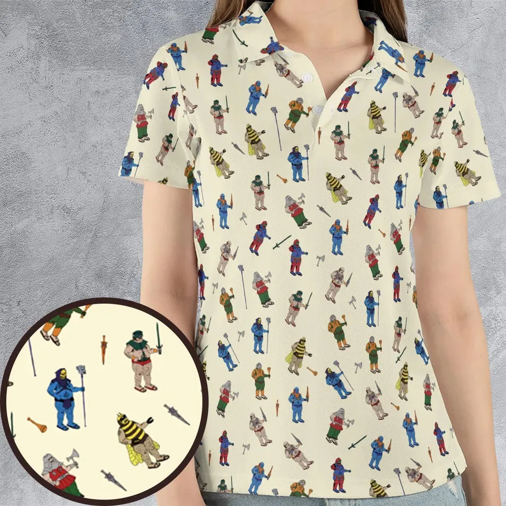 Carl In Masters Of The Universe Pattern AOP Men/Women Polo Shirt - 4