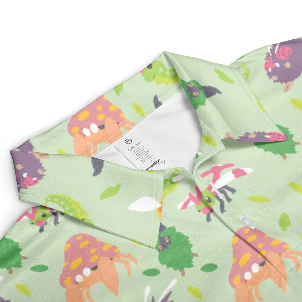 Bug Type Pokemon Pattern AOP Men/Women Polo Shirt - 3