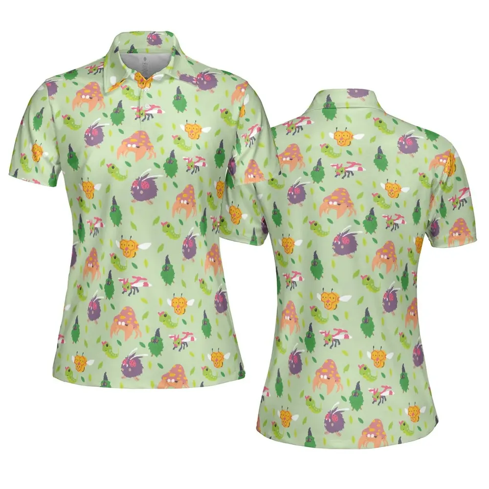 Bug Type Pokemon Pattern AOP Men/Women Polo Shirt - 5