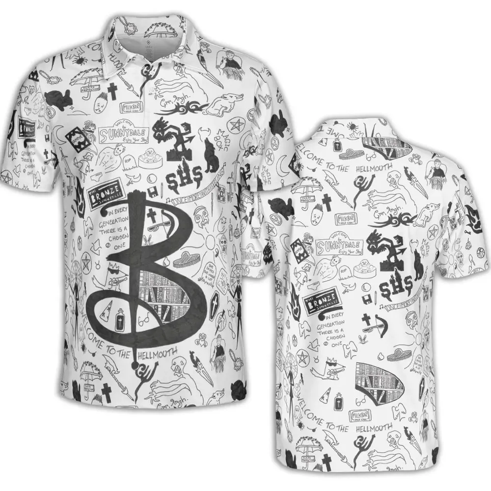 Buffy The Vampire Slayer Pattern AOP Men/Women Polo Shirt - 2
