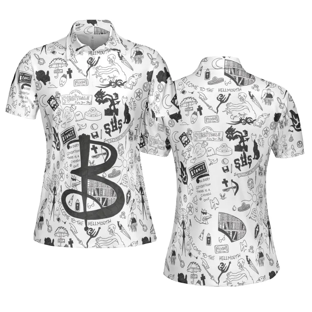 Buffy The Vampire Slayer Pattern AOP Men/Women Polo Shirt - 5