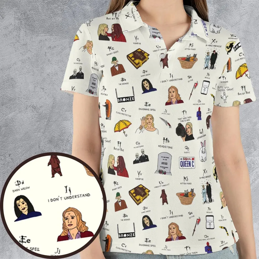 Buffy the Vampire Slayer AOP Men/Women Polo Shirt - 4