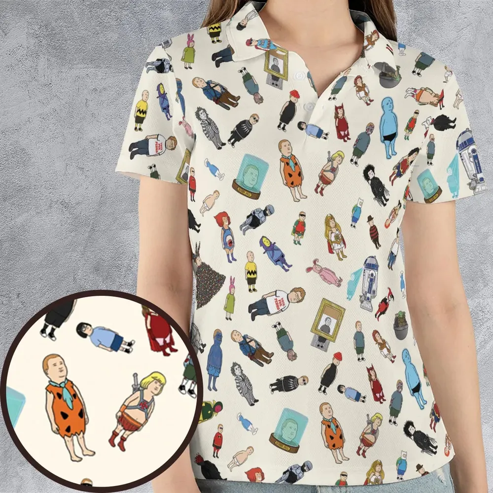 Bobby Hill King Of The Hill Pattern AOP Men/Women Polo Shirt - 4