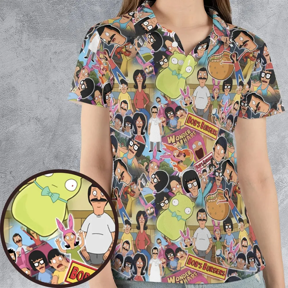 Bob's Burger Wonder Wharf AOP Men/Women Polo Shirt - 4