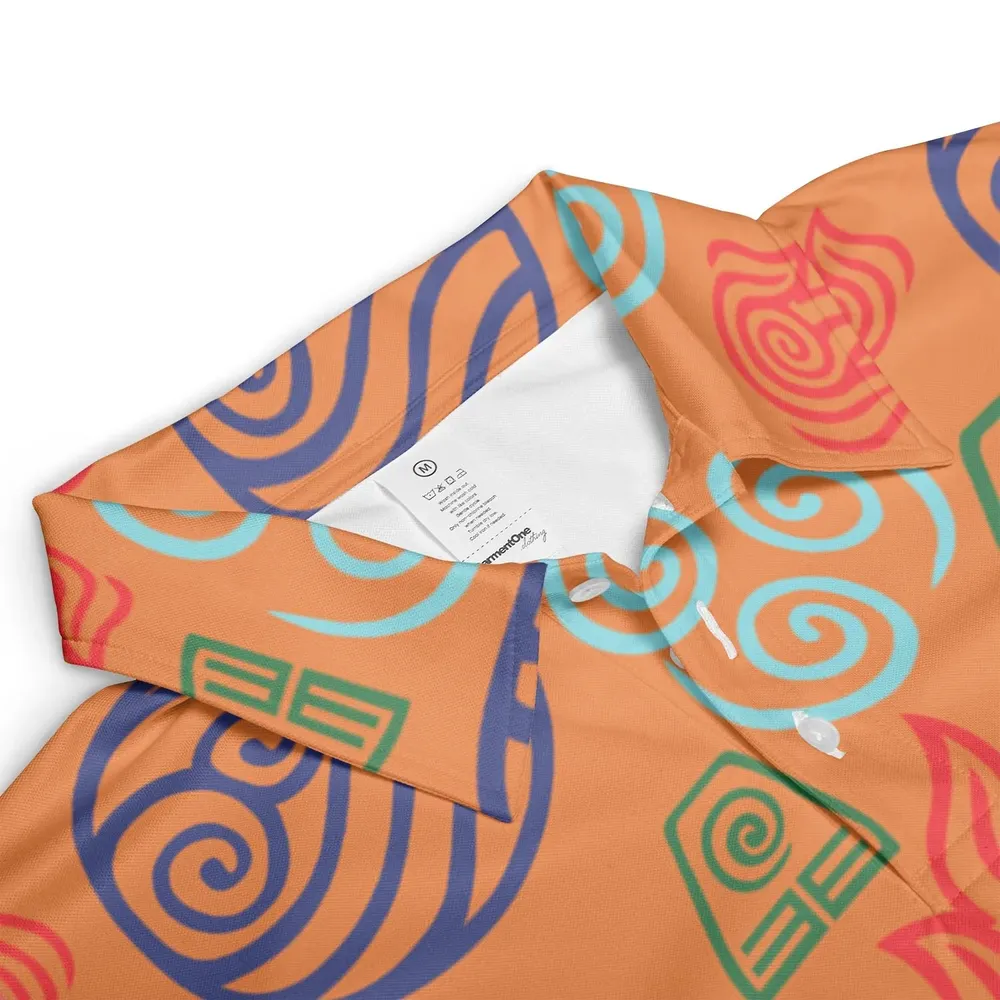 Bending Elements Avatar Button Up AOP Men/Women Polo Shirt - 3