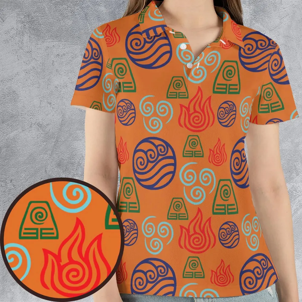 Bending Elements Avatar Button Up AOP Men/Women Polo Shirt - 4