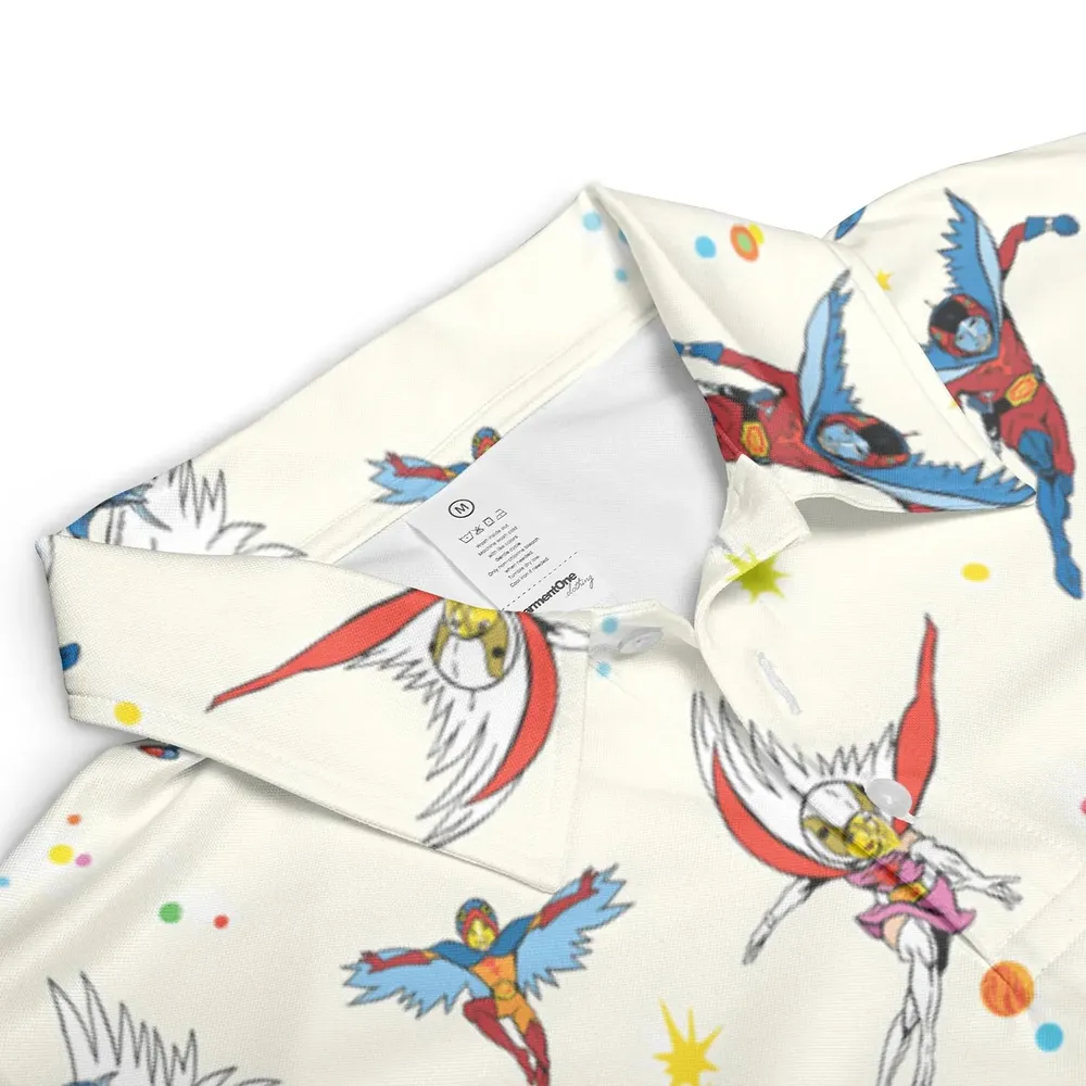 Battle of the Planets Pattern AOP Men/Women Polo Shirt - 3
