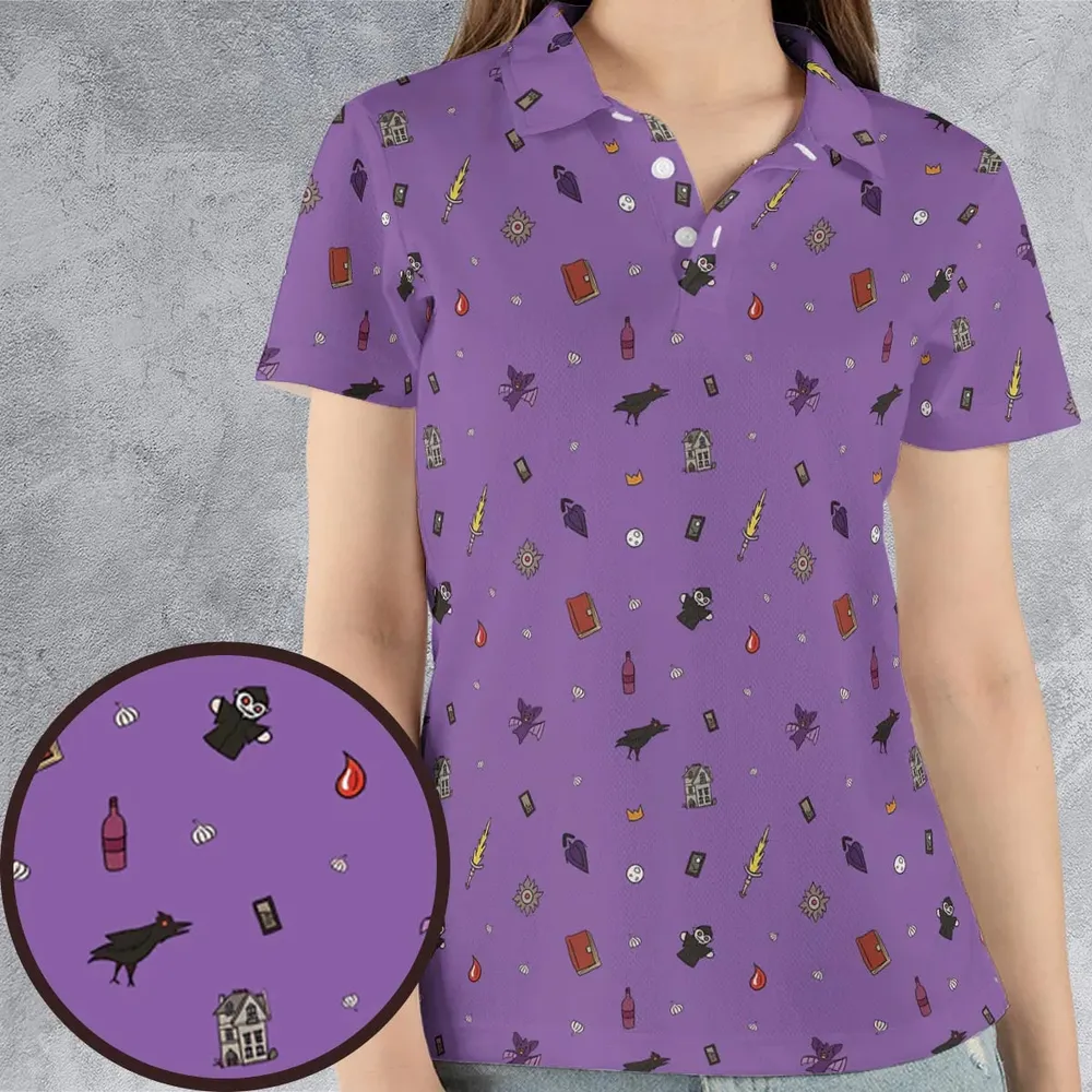 Barovia Dungeons and Dragons Pattern AOP Men/Women Polo Shirt - 4