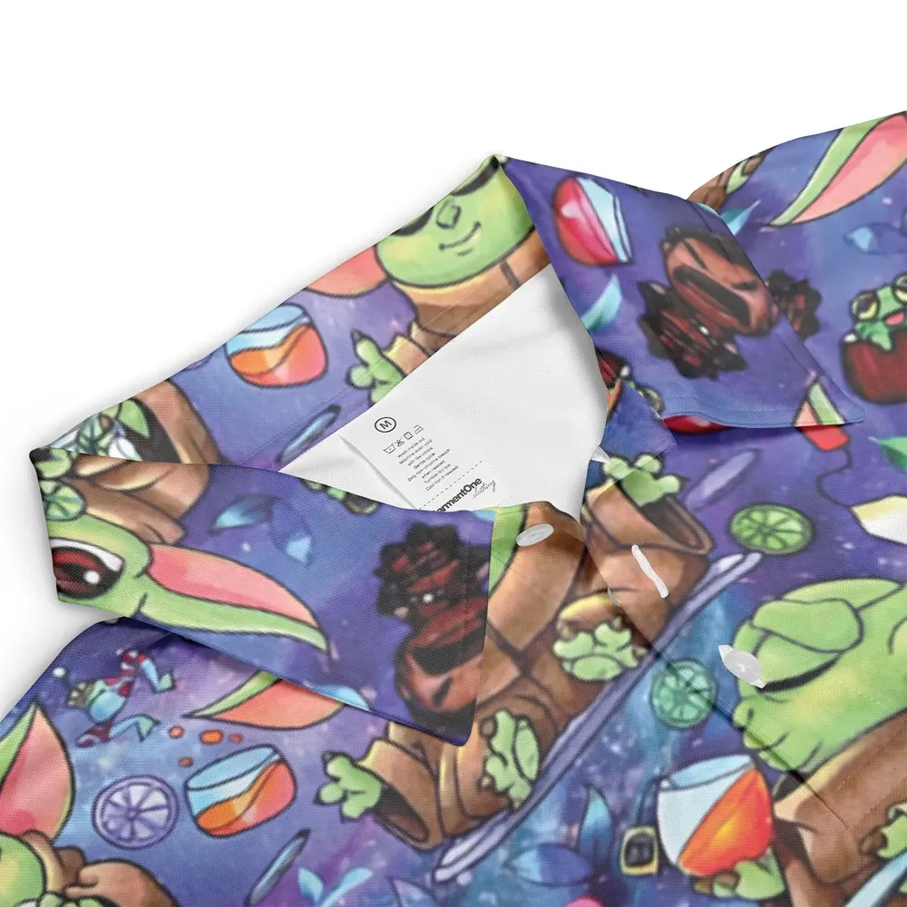 Baby Yoda In the Galaxy AOP Men/Women Polo Shirt - 3
