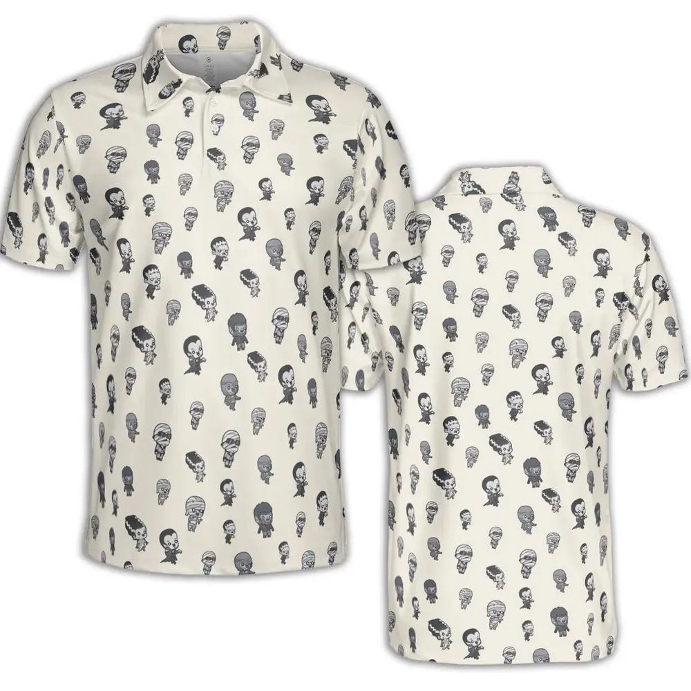 Baby Monsters Pattern AOP Men/Women Polo Shirt - 2
