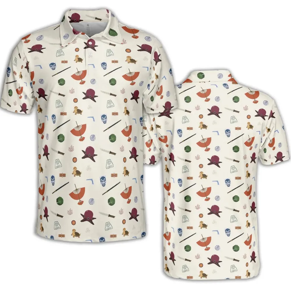 Avatar The Last Airbender Medley Pattern AOP Men/Women Polo Shirt - 2