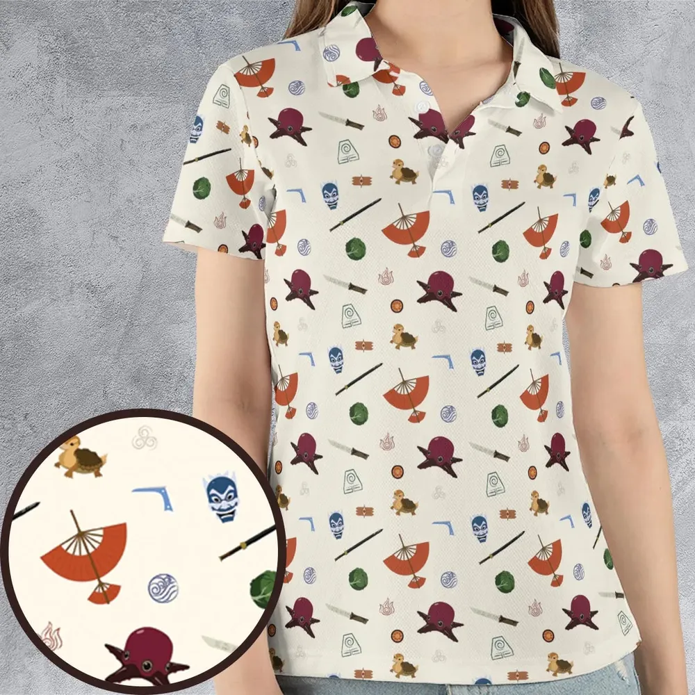 Avatar The Last Airbender Medley Pattern AOP Men/Women Polo Shirt - 4