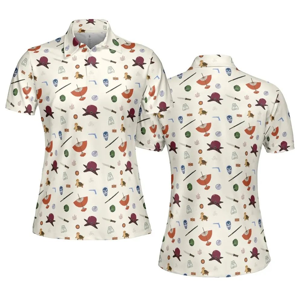 Avatar The Last Airbender Medley Pattern AOP Men/Women Polo Shirt - 5