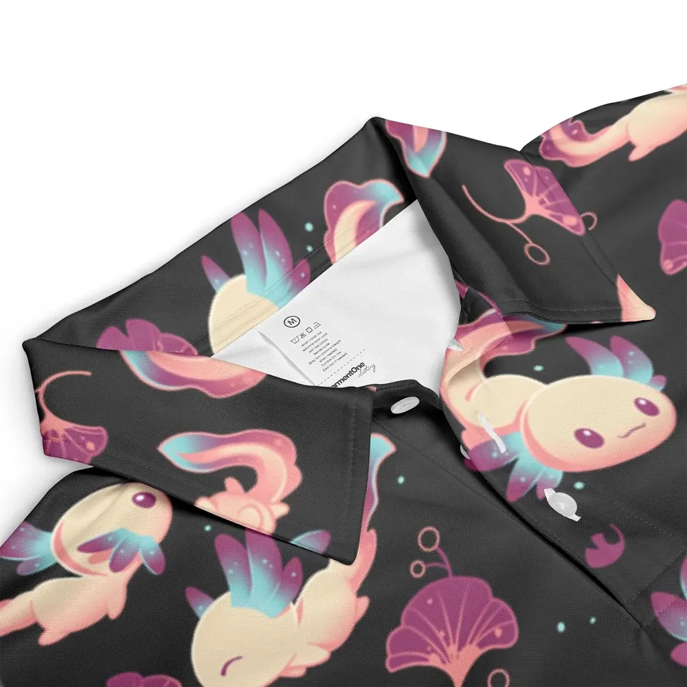 Axolotl Wonders Cute Salamanders Pattern AOP Men/Women Polo Shirt - 3