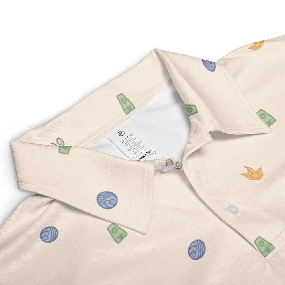 Avatar The Last Airbender Four Elements Pattern AOP Men/Women Polo Shirt - 3