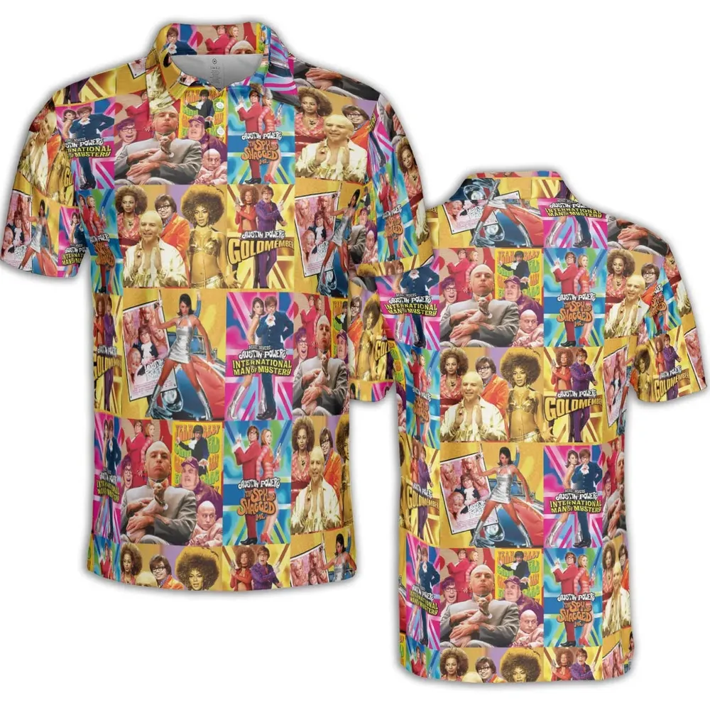 Austin Powers Gold Member AOP Men/Women Polo Shirt - 2