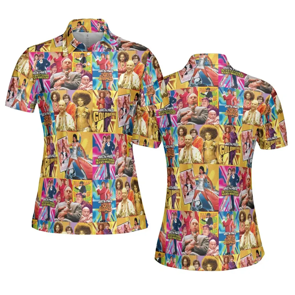 Austin Powers Gold Member AOP Men/Women Polo Shirt - 5