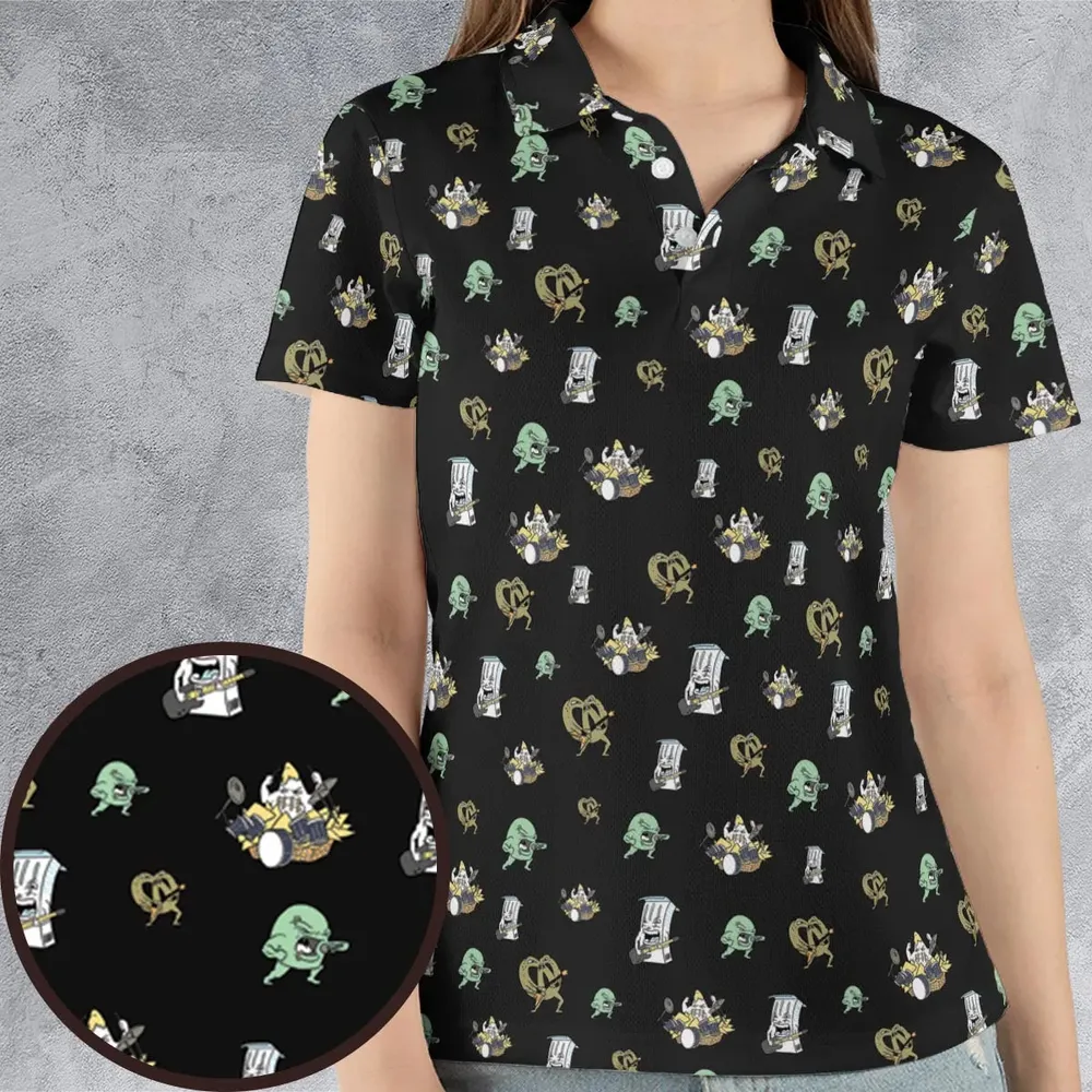 Aqua Teen Hunger Force Pattern AOP Men/Women Polo Shirt - 4