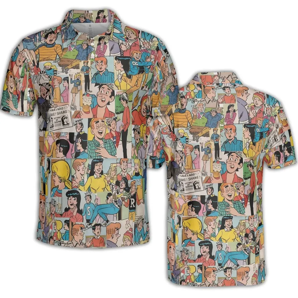 Archie Comics Characters Collage AOP Men/Women Polo Shirt - 2
