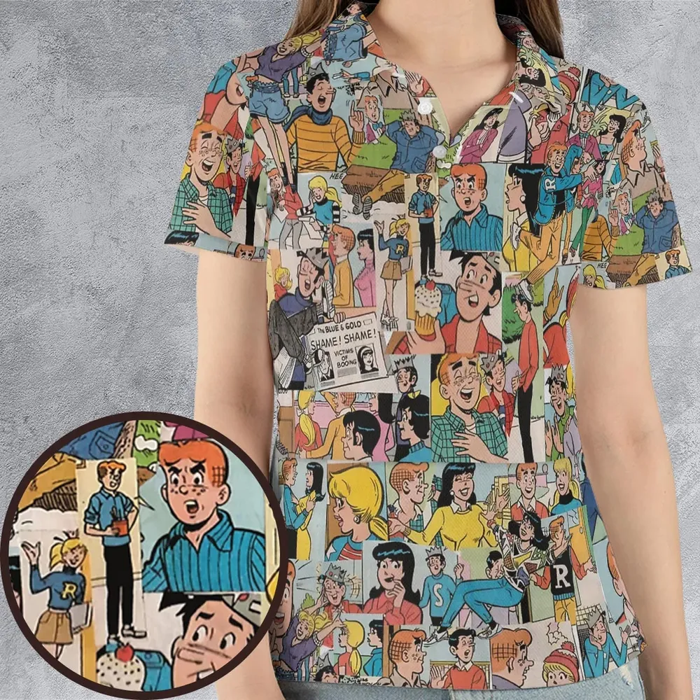 Archie Comics Characters Collage AOP Men/Women Polo Shirt - 4