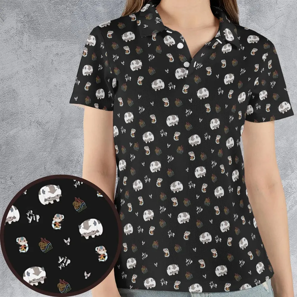 Appa Yip Yip Avatar Pattern AOP Men/Women Polo Shirt - 4