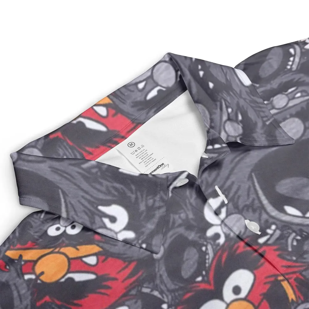 Animal The Muppets Pattern AOP Men/Women Polo Shirt - 3