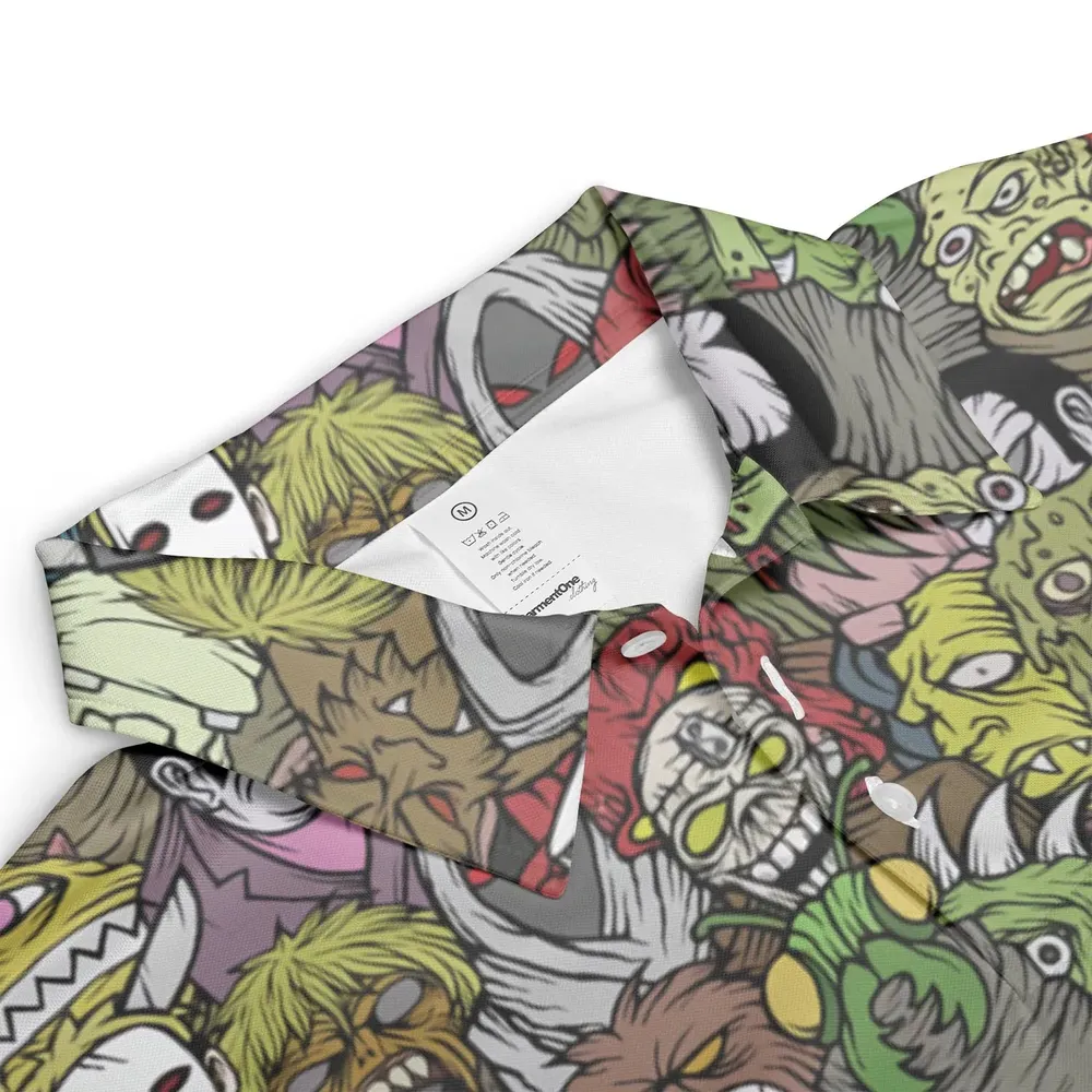 All The Monsters Are Here AOP Men/Women Polo Shirt - 3