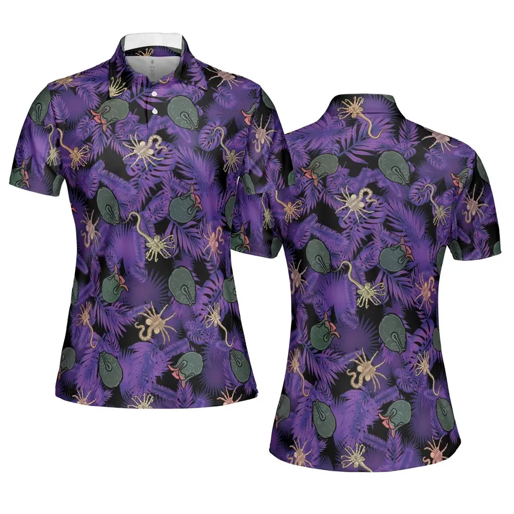 Alien Facehugger Ovomorph AOP Men/Women Polo Shirt - 5