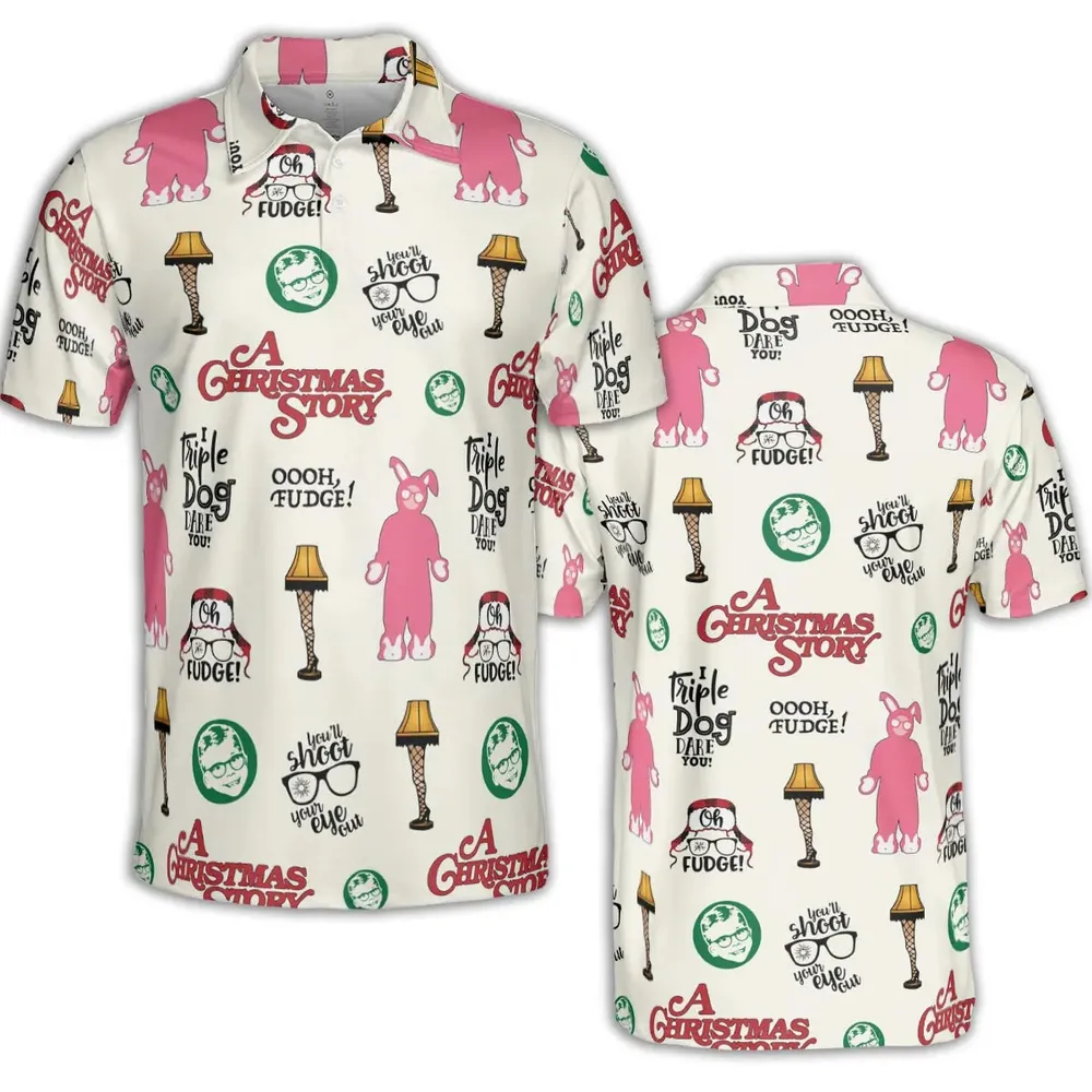 A Christmas Story Pattern AOP Men/Women Polo Shirt - 2