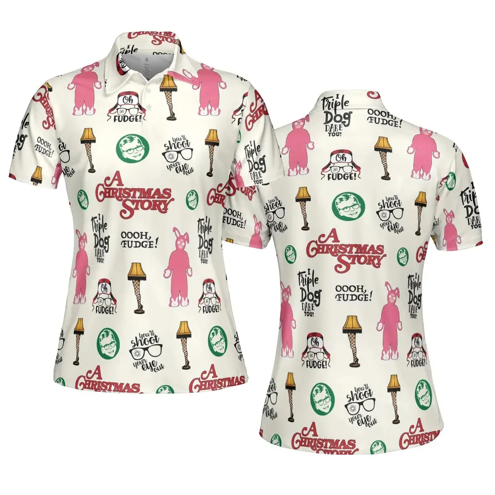 A Christmas Story Pattern AOP Men/Women Polo Shirt - 5