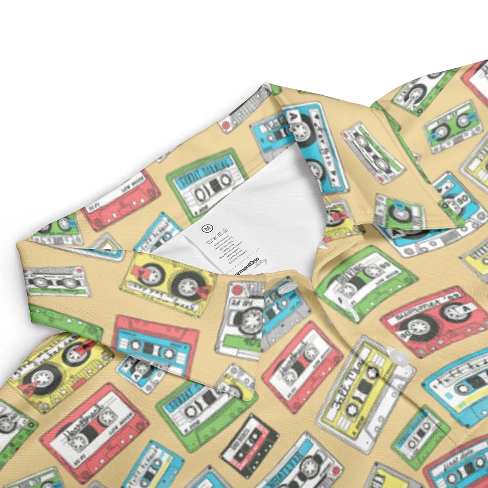 80s Playlist Pattern AOP Men/Women Polo Shirt - 3