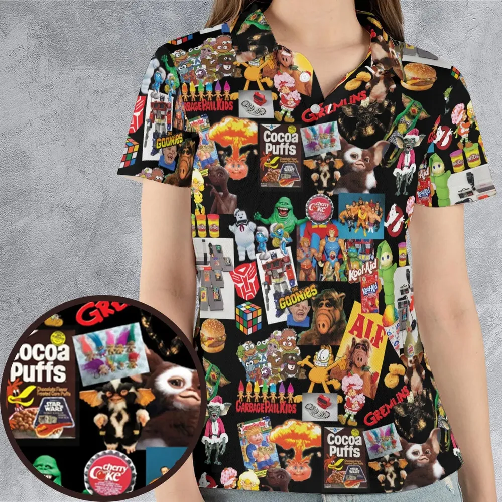 80's Kids Starter Pack AOP Men/Women Polo Shirt - 4