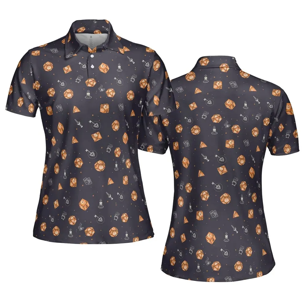 Halloween Dices Pattern AOP Men/Women Polo Shirt - 5