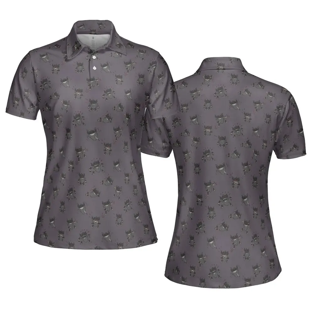 Perrrrrserker Pokemon Pattern AOP Men/Women Polo Shirt - 5