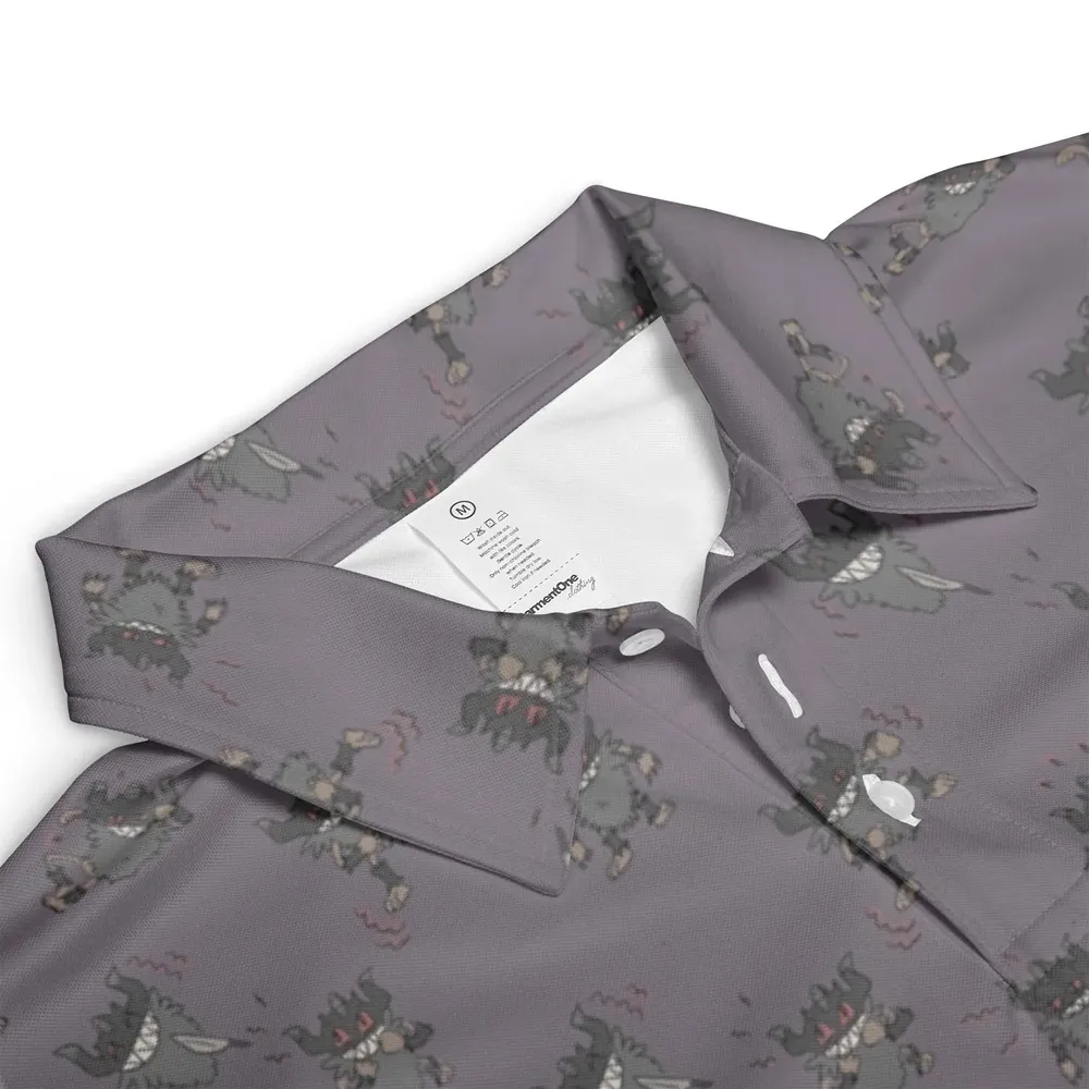 Perrrrrserker Pokemon Pattern AOP Men/Women Polo Shirt - 3