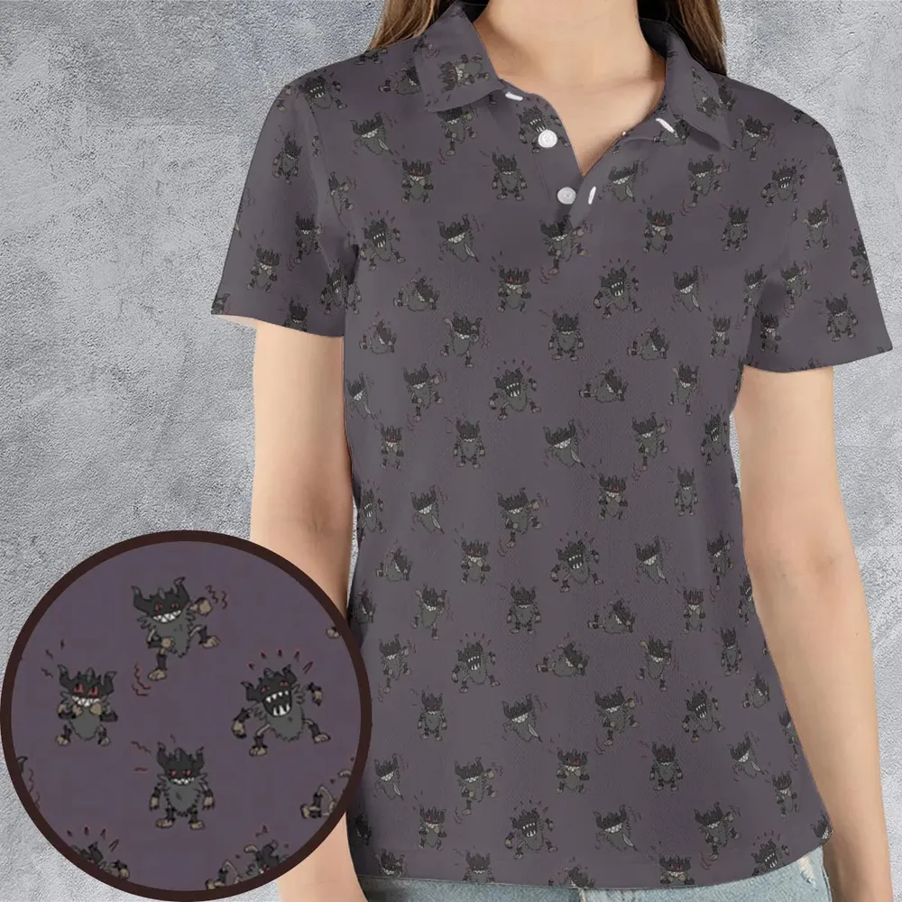 Perrrrrserker Pokemon Pattern AOP Men/Women Polo Shirt - 4