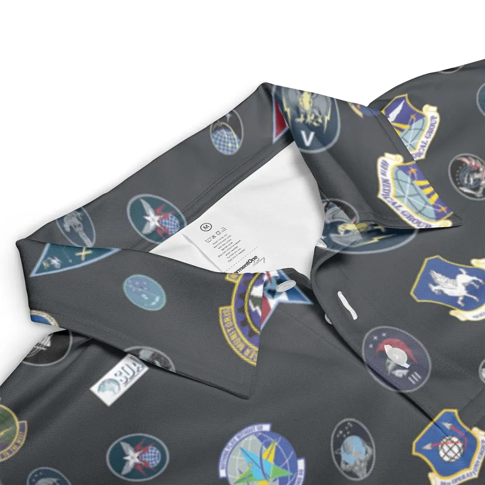 Space Force Squadron Pattern AOP Men/Women Polo Shirt - 3