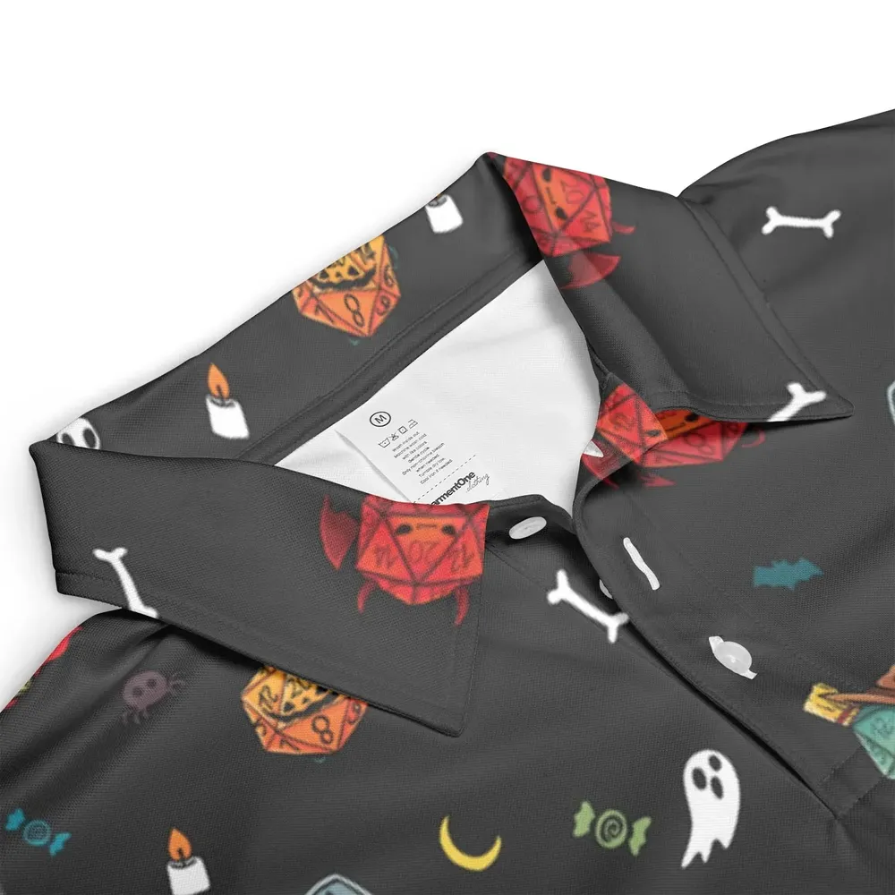 Halloween DND Dices Pattern AOP Men/Women Polo Shirt - 3