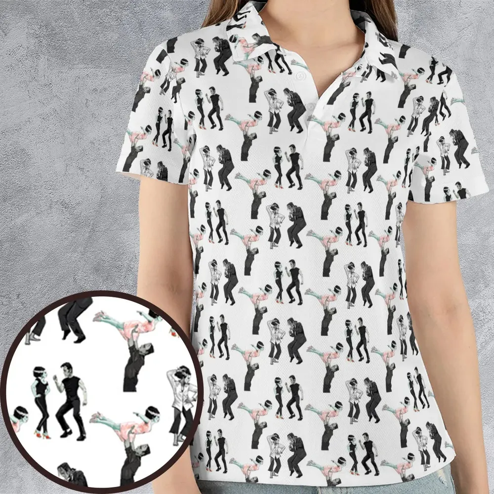Frankenstein And Bride Dance Movies Dance Scene Mashup AOP Men/Women Polo Shirt - 4