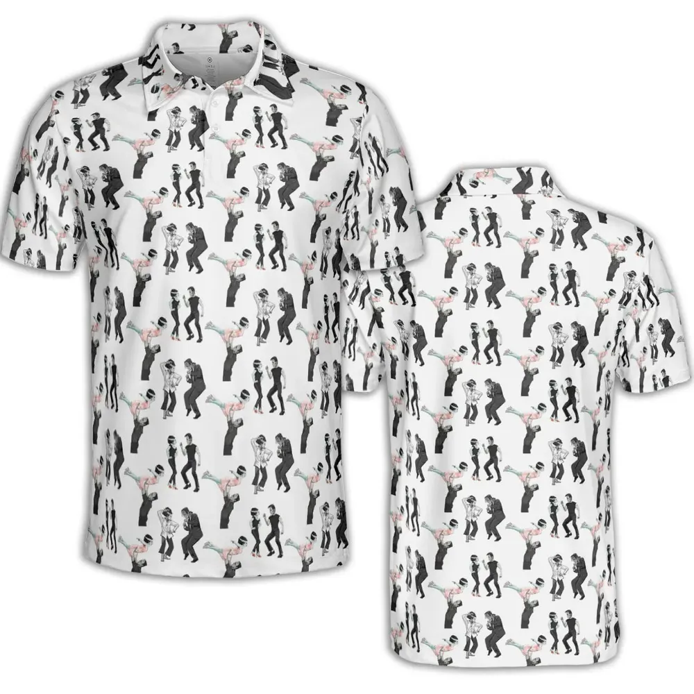 Frankenstein And Bride Dance Movies Dance Scene Mashup AOP Men/Women Polo Shirt - 2