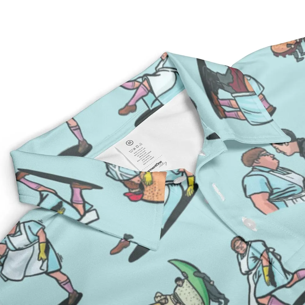 Lunch Lady Land SNL AOP Men/Women Polo Shirt - 3