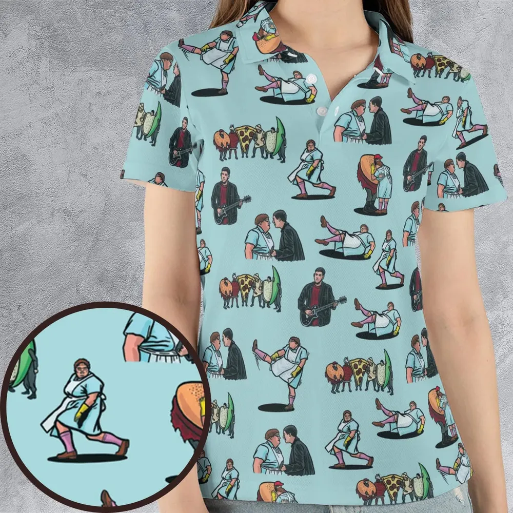 Lunch Lady Land SNL AOP Men/Women Polo Shirt - 4
