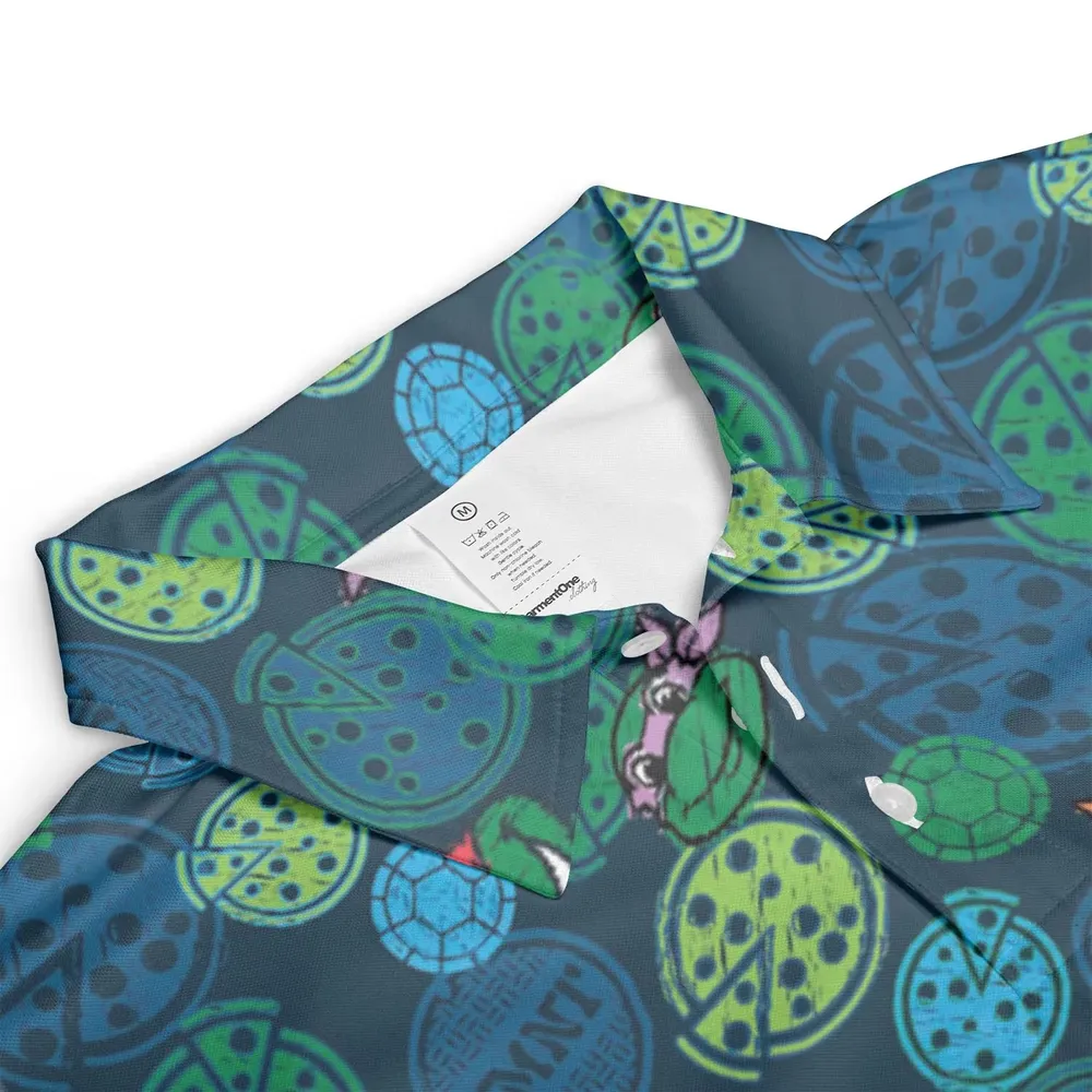 Teenage Mutant Ninja Turtles Pizza AOP Men/Women Polo Shirt - 3