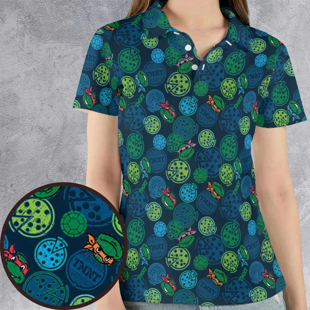 Teenage Mutant Ninja Turtles Pizza AOP Men/Women Polo Shirt - 4