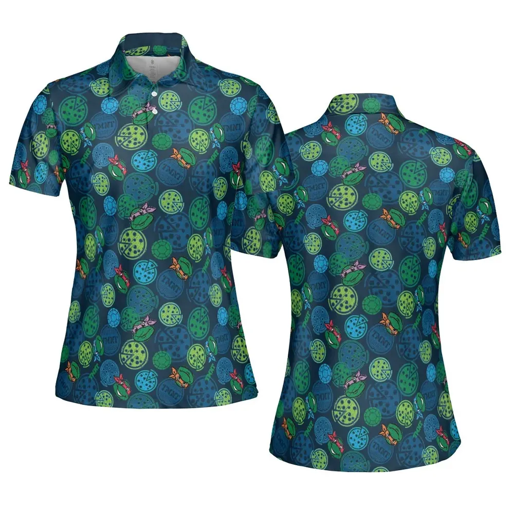 Teenage Mutant Ninja Turtles Pizza AOP Men/Women Polo Shirt - 5